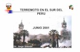 TERREMOTO EN EL SUR DEL PERU JUNIO 2001 · paredes, vigas y columnas, instalaciones eléctricas y sanitarias, mayor ... trincheras y letrinas Daños en servicios básicos. DIRECCIÓN