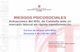 RIESGOS PSICOSOCIALES - osalan.euskadi.eus€¦ · psicosocial en Cataluña entre los años 2006 y 2010. ... de prioridades de la investigación (dificultades de ... Herramientas
