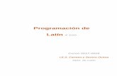 Programación de Latín 4º ESO - iesdeluarca.es · • Las oraciones de infinitivo ... • Emplear con propiedad latinismos y locuciones latinas de uso ... • Reconocer el infinitivo