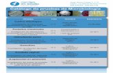 Catálogo de pruebas de Microbiologíacristobaldelrosario.com/docs/micro/Catálogo Pruebas... · + test de Graham (2.2) 24-48 h Helicobacter pylori Investigación no cruenta de la