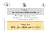 Tema 1: Fundamentos MatemáticosFundamentos …laplace.us.es/campos/teoria/grupo2/tema01/tema01-6.pdf · El operador derivada direccional La derivada direccional pppuede leerse como