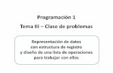 Programación 1 Tema III – Clase de problemaswebdiis.unizar.es/asignaturas/PROG1/doc/grupo_411/transparencias/... · irreducible, es decir, donde a (el numerador) y b (el denominador)sonprimosentre