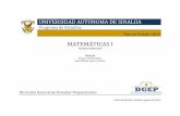 MATEMÁTICAS I - dgep.uas.edu.mxdgep.uas.edu.mx/programas2015/1_SEMESTRE/1.pdf · utilización de medios, códigos y herramientas apropiados. ... aritméticos, algebraicos, geométricos