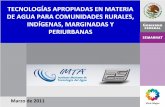 TECNOLOGÍAS APROPIADAS EN MATERIA DE AGUA … APROPIADAS.pdf · Es la recolección del agua de lluvia en techos por medio de canaletas y tubos hacia un tanque de almacenamiento.