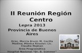 II Reunión Región Centro - anlis.gov.ar · Claudia Hojman Área Programática ... • Relevamiento de historias clínicas de los pacientes de lepra pertenecientes a los centros