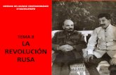 TEMA 8 LA REVOLUCIÓN RUSA · La Rusia zarista a principios del siglo XX •Los rusos constituían el 40% de la población y ocupaban una posición central en ... de una agricultura