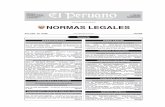 Cuadernillo de Normas Legales - mef.gob.pe · de Calidad Ambiental (ECA) como la medida que establece el nivel de concentración o del grado de elementos, sustancias o parámetros