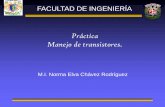 Práctica Manejo de transistores. - Páginas Personalesprofesores.fi-b.unam.mx/normaelva/transistores.pdf · Manejo de transistores. M.I. Norma Elva Chávez Rodríguez. FACULTAD DE
