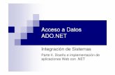 Acceso a Datos ADO - sabia.tic.udc.essabia.tic.udc.es/docencia/is/old/2009-2010/docs/transparencias... · Estándar de acceso a BD desarrollado por Microsoft Proporciona interfaz