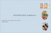 ASIGNATURA: Auditoria II · Procedimientos de auditoria para las cuentas por cobrar Presentación de las cuentas por cobrar e ingresos en los estados financieros Conclusiones sobre