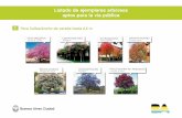 Listado de ejemplares arbóreos aptos para la vía pública · “Lapacho Amarillo” Tabebuia Avellanedae “Lapacho Rosado ...