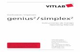 Dosiﬁcadores / Dispensers genius / simplex - vitlab.com · El usuario del aparato tiene responsabilidad de tomar las medidas suﬁcientes para su seguridad y su salud, así como