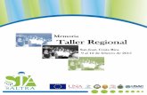 Memoria: Taller regional - Acerca de Saltra€¦ · Actividades y propuesta de desarrollo plan ... la Facultad de Química y Farmacia de ... y con un Centro Regional en el Instituto