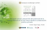 Situación actual y desarrollo del potencial de la ...bem2017.basqueecodesigncenter.net/wp-content/uploads/2017/09/P1... · -Hazitek-Ayudas Eco Innovación Ayudas Ihobe Lehiabide