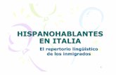 5 hispanohablantes en italia - UniBG 2006-7_5.pdf · Presencia de hispanohablantes en Italia ... la de otros países europeos, pero estáen aumento, ... las cuestiones de planificación