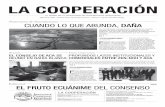 LA COOPERACIÓN - acacoop.com.ar · Los habitantes de más de 30 localidades de esa zona, están “curados de ... superar la media anual y el exceso de lluvias a partir de diciembre
