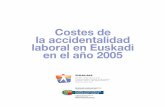 Costes de la accidentalidad laboral en Euskadi en el … · A través de esta valoración de costes de los accidentes, podrem os evaluar la incidencia eco- nómica que tiene en las