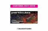 CANTÀNIA 2017-2018 · CANTÀNIA 2017-2018 Música: Lluís Vidal Text: Sergi Belbel Direcció musical: Elisenda Carrasco i Ribot, Oriol Castanyer, Montserrat Meneses i Josep Prats
