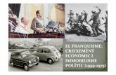 EL FRANQUISME: CREIXEMENT ECONÒMIC I …blocs.xtec.cat/historia2nbat/files/2012/04/14_2nFranquisme-1959... · (a partir de 1957 governs dominats pels tecnòcrates) • L'element