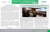 BOLETÍN INFORMATIVO - Instituto Nacional de ... · presupuestarias de carácter eventual; 3) TICs, incluyendoactividades y recursos ... mejorar procesos y la prestación de servicios