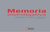 MEMORIA INVESTIGATIVA 2015-2016 (marzo 29-2017) MEMORIA INVESTIGATIVA... · 2.1 Fortalecimiento de los grupos de investigación..... 42 2.1.1 Grupos y líneas de investigación ...
