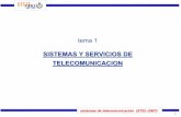 1 sistemas y servicios (2007) - Bienvenido al OpenCourseWare de …ocw.upm.es/teoria-de-la-senal-y-comunicaciones-1/... · 2010-03-30 · SERVICIOS DE TELECOMUNICACION JERARQUIAS