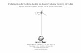 Instalación de Turbina Eólica en Poste Tubular Cónico …aeroluz.com/wp-content/uploads/2014/05/Manual-Turbina-Eolica-en... · El electrodo de tierra física debe ser el adecuado
