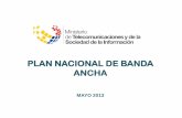 PLAN NACIONAL DE BANDA ANCHA - Imaginar · PLAN NACIONAL DE BANDA ANCHA ... Perú 11,03% Argentina 9,50% ... Reducir la inequidad de acceso y uso de banda ancha en el sector productivo