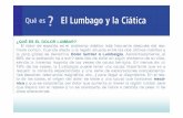 LUMBAGO - jmcprl.net · 10% de Ios cesos, la Lumbalgia puede tener una causa importante que va a ... En este caso, la mejoría se va a producir en menos de 2 meses en