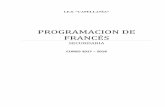 PROGRAMACION DE FRANCÉS · Rúbrica de evaluación de contenidos por competencias ... 4º de ESO – Francés : grupos A-C 3 17 ...