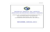 INFORME ARCAL 2011 · INFORME ARCAL 2011 . URUGUAY - 2 - ARCAL ACUERDO REGIONAL DE COOPERACIÓN PARA LA PROMOCIÓN DE LA CIENCIA Y LA TECNOLOGÍA NUCLEARES EN AMÉRICA ... mediante