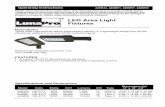 LED Area Light Fixtures - grainger.com · Patrón de taladrado de poste con brazo derecho . 5 Instrucciones de funcionamiento de LumaPro 436R33, 446M61, 446M57, 446M58 Lámparas LED