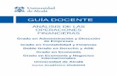 ANÁLISIS DE LAS OPERACIONES FINANCIERAS - uah.es .La asignatura Análisis de Operaciones Financieras