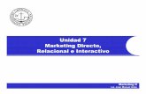 Unidad 7 - Marketing Directo - Relacional e Interactivounderucamarketing2.weebly.com/uploads/2/8/4/2/28422841/unidad_7... · Aplicaciones que ayuden a la interacción de customer