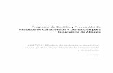 MODELO DE ORDENANZA MUNICIPAL SOBRE GESTIÓN DE … · la provincia de Almería ANEXO II: Modelo de ordenanza municipal ... el transporte y el tratamiento de los ... colaboración