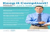 2018 Keep it Compliant! - foodsafetyfocus.com · Mantenerse al día con los cambios de reglamento puede ser un desafío. Estas son algunas de las preguntas que los reguladores escuchan