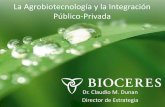 La Agrobiotecnología y la Integració Público-Privada · 15% 5% Product concept Bioceres: Productos-Tecnologías . Producción de Quimosina en Cártamo USD 200 millones Seguridad