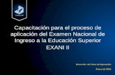 Capacitación para el proceso de aplicación del Examen ...w3.habitat.uaslp.mx/Documents/admision_2016/instructivo-EXANI-II... · cada palabra. 00 018 ... para . los sustentantes.