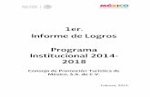 1er. Informe de Logros Programa Institucional 2014 2018 · Informe de Logros . ... eventos como el OHL Classic at mayacobá en la Riviera Maya, el Lorena Invitational en la Ciudad
