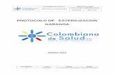 Manual de esterilizacion GARAGOA - Colombiana de … d… · Los primeros datos sobre estudios de esterilización datan de los ... desinfectado de alto nivel es de la Central de ...