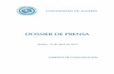 01 PORTADA DOSSIER DE PRENSA - w3.ual.es · LETRAS La Editorial de la Universidad Los más vendidos empieza a digitalizar sus fondos La Editorial de la Universidad de Almería (UAL)
