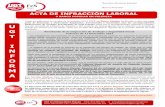 ACTA DE INFRACCIÓN LABORAL - UGT en Banco …ugtbancopopular.fesugt.es/CIRCULARES/2014/01-Ene-21-INFRACCION... · ACTA DE INFRACCIÓN LABORAL A BANCO POPULAR EN VALENCIA U G T I
