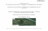 CAPÍTULO E PLAN DE GESTIÓN Y MANEJO AMBIENTAL … Especificaciones... · plan de gestiÓn y manejo ambiental (pgma) y especificaciones tÉcnicas ambientales (etas) ampliaciÓn de