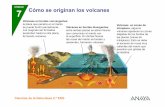 7 Cómo se originan los volcanes · UNIDAD 7 Ciencias de la Naturaleza 2.º ESO Cómo se originan los volcanes Volcanes en bordes convergentes: la placa que penetra en el manto se