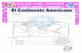 El Continente Americano para Quinto de Primaria · • América Central desde Tehuantepec hasta el itsmo de Panamá. • América del Sur desde el itsmo de Panamá hasta el Cabo de