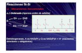 Reacciones Bi-Bi - IIB-INTECH - Instituto de … · 2017-03-05 · Reacciones Bi-Bi Mecanismos Secuenciales a.2 Al Azar ... 9En general están involucradas reacciones en cascada ...