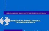 Sistema Nacional de Inversión Pública - Masteraula …maestriagp.eucim.es/.../MaterialComp-SistemaInversionPublica.pdf · Sistema Nacional de Inversión Pública SNIP Es sistema