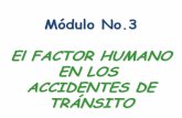Módulo No.3 El FACTOR HUMANO EN LOS …transito.worldtrainingcolombia.com/pdf/MODULO 3 FACTOR HUMANO … · lesiones y su talla y peso, ... alcohólica tendrá un pico máximo de