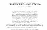 Arte del Concepto e Historia del Concepto en la ...e-spacio.uned.es/fez/eserv/bibliuned:Endoxa-2005210D3053-1FB2-A4B1... · la hermenéutica de Gadamer: el vínculo entre pensamiento