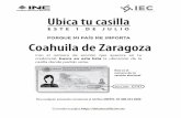 Coahuila de Zaragoza - iec.org.mx · La integración de las Mesas Directivas de Casilla está sujeta a cambios derivados ... MONTESSORI, SIN NÚMERO, EJIDO EL RANCHITO ... CALLE HIMNO